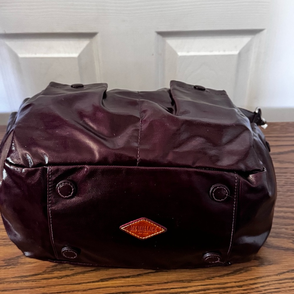 MZ Wallace Bag Crossbody Tote Patent Leather Merlot - Picture 7 of 14